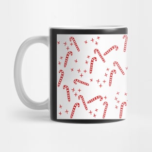 Candy Canes on White Mug